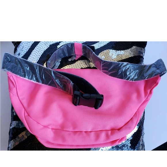 Victoria's Secret Pink Fanny Pack Adjustable Waist Belt Bag Hot Neon Pink NEW - Picture 4 of 7